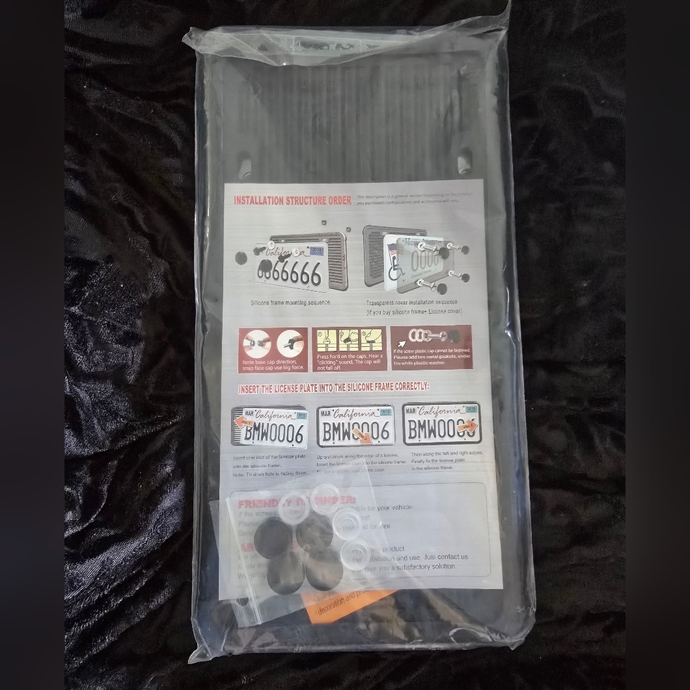 NWT Silicone License Plate Frame Set